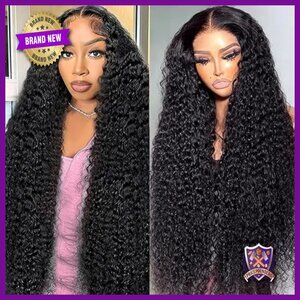 13x6 Deep Wave Lace Front Wig, 200% Density Human Hair, Glueless Pre-Plucked